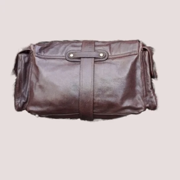 KOOBA Leather Shoulder Bag Supple Dark Brown Gorgeous - Picture 6 of 11